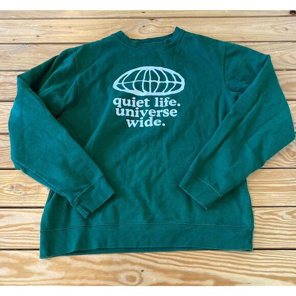 Quiet life Heavy Weight Crew Neck Sweatshirt Size Small Women’s Green Pullover - Picture 1 of 7
